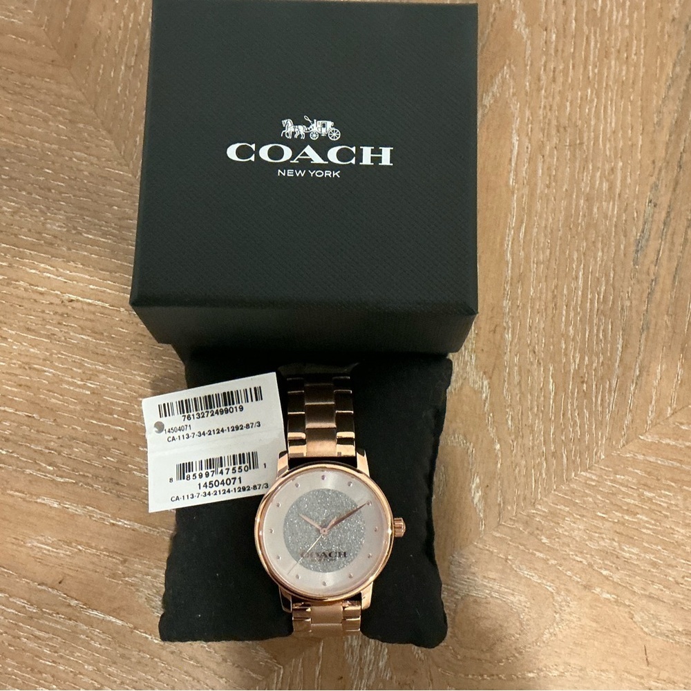 Coach Women’s Rose Gold Tone Watch – Crystal Dial - Picture 4 of 6